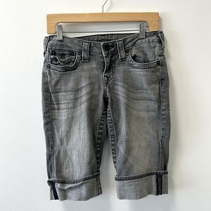 True Religion • Denim Bermuda Shorts w/Cuff • Sz 28